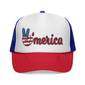 'Merica Trucker Hat - Patriotic USA Peace Sign Cap